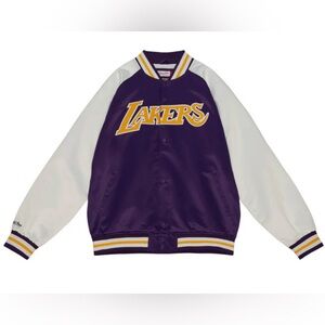 Mitchell & Ness Los Angeles Lakers Lightweight Satin Jacket "Purple Yellow" Sm